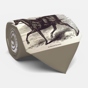 19e-eeuwse print Een Engels Roadster paard Stropdas