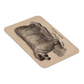 19e eeuwse printjaarschaap Katoen Magneet (Rechterzijde)