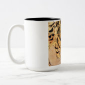 19e-eeuwse schilderij van een tijger door Kuniyosh Tweekleurige Koffiemok (Links)