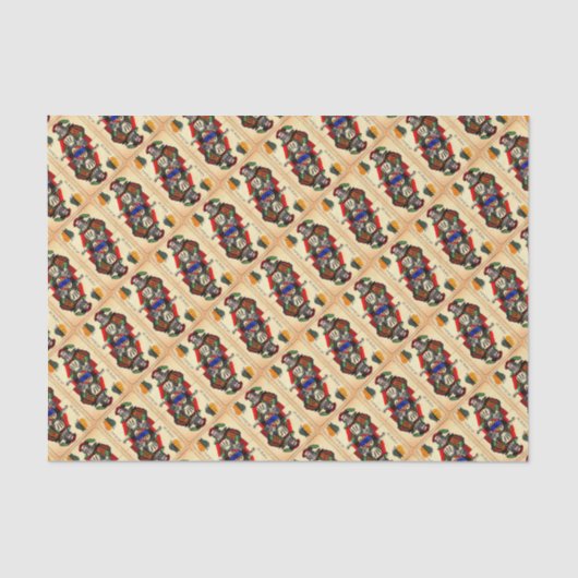 19e-eeuwse tarotkaart nr. tissuepapier (Voorkant)