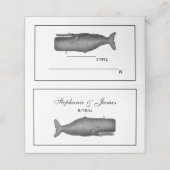  19e eeuwse walvistekening N (Buitenkant ongevouwen)