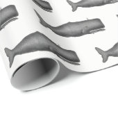  19e eeuwse walvistekening N Cadeaupapier (Rol Hoek)