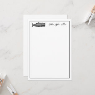  19e eeuwse walvistekening N Kaart