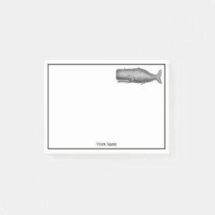  19e eeuwse walvistekening post-it® notes