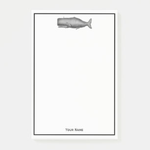  19e eeuwse walvistekening post-it® notes