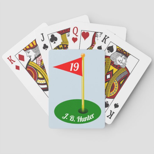 19e gat en Jouw naam Pokerkaarten (Achterkant)