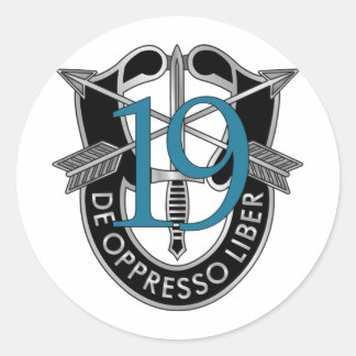 19e groep speciale strijdkrachten ronde sticker