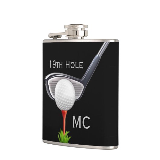 19e hole monogrammed golfer heupfles (Links)