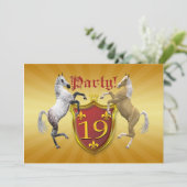 19e invitation à la fête d'anniversaire avec armoi (Debout devant)