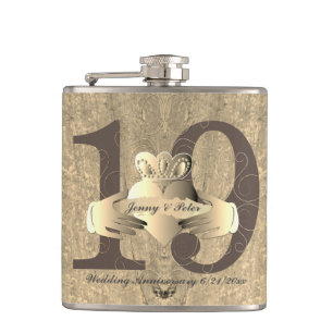 19e Jubileum Bronzy Claddagh Ring Heupfles