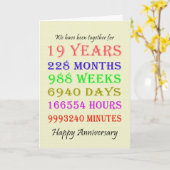 19e Jubileum-mijlpalenkaart Kaart (Gele Bloem)