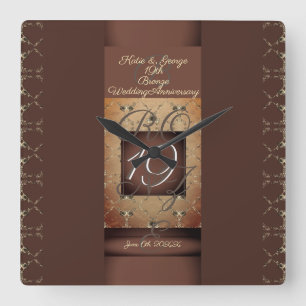 19e Jubileum voor bruiloft donkere kleuren uit de  Vierkante Klok
