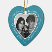 19e Jubileum voor bruiloft Foto Keramisch Ornament (Links)