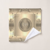 19e of 8e bronzen huwelijksjubileum bad handdoek (Wasdoekje)