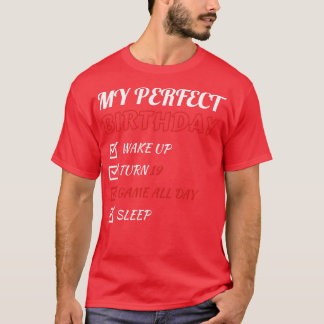 19e perfecte verjaardag gaming 19 jaar oude jongen t-shirt