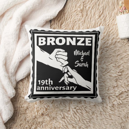 19e trouwdag met handen kussen (Deken)