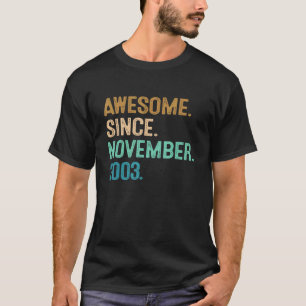19e verjaardag 19 jaar oud Geweldige sinds novembe T-shirt