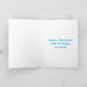 19e verjaardag: Fun Cake and Candles + Custom Name Kaart (Binnen)