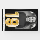 19e verjaardag Gold ballonfotofeest Spandoek (Horizontaal)