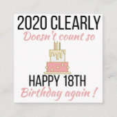 19e verjaardag, grappige 19e verjaardag informatiekaartje (Voorkant)