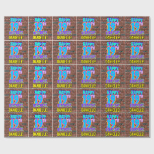 19e verjaardag: Leuk, Urban Graffiti geïnspireerd Cadeaupapier