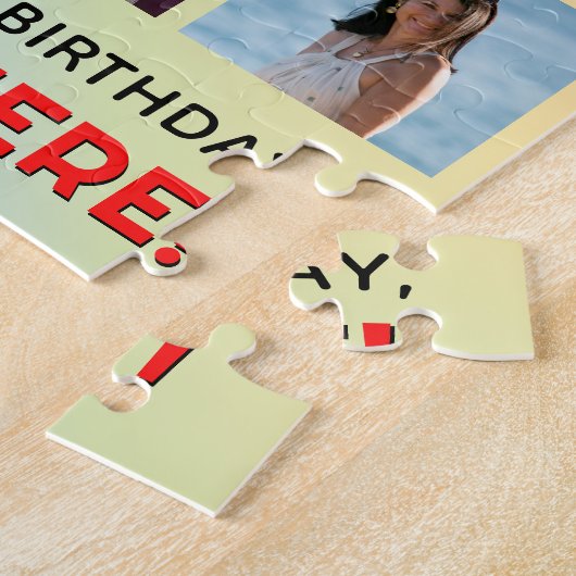 19e Verjaardag: Leuke Regenboog #, Aangepaste Naam Legpuzzel (Zijkant)