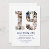 19e verjaardag nummer 19 aangepaste fotocollage kaart (Voorkant / Achterkant)