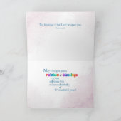 19e verjaardag Religieuze Kaart Rainbow Blessings (Binnen)