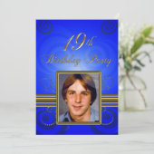 19e verjaardag Uitnodiging (Staand voorkant)