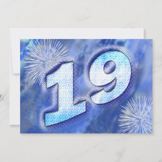 19e verjaardag van de uitnodiging (Voorkant)