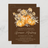 19e verjaardag verrassingsfeest rustieke boho pomp uitnodiging briefkaart (Voorkant / Achterkant)