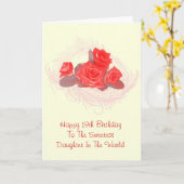 19ème carte d'anniversaire heureuse pour la fille (Fleur jaune)