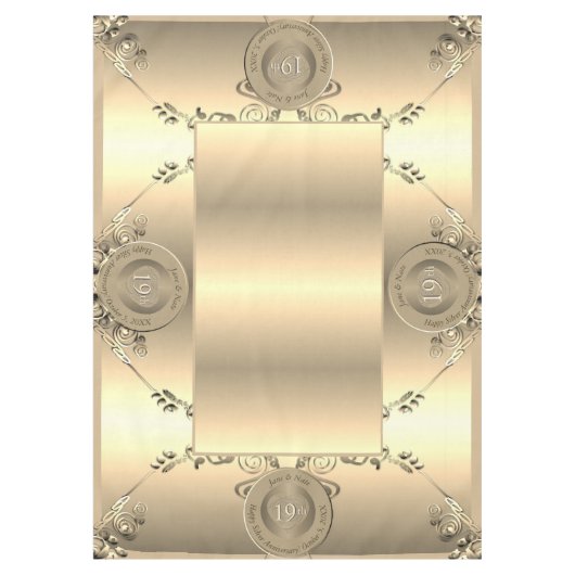 19ème et 8ème anniversaire Mariage de bronze nappe (Devant)