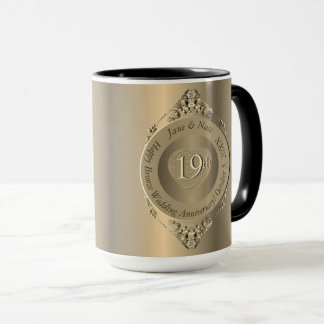 19ème ou 8ème anniversaire Mariage de bronze Mug