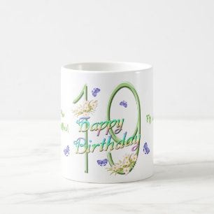 19ème Tasse de danse de papillon d'anniversaire