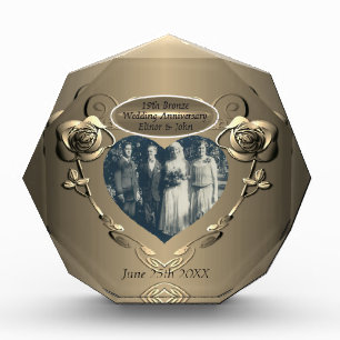 19th/8th Brons (Kleur) Foto Bruiloft Jubileum