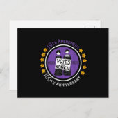 19th Amendment XIX Suffragette 100 yrs Anniversary Aankondigingskaart (Voorkant / Achterkant)