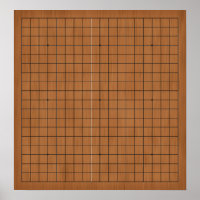 19x19 Goban Bruin Houten  Achtergrond
