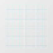 19x19 Goban Lichtblauw Transparant Cling Decal (Vel)