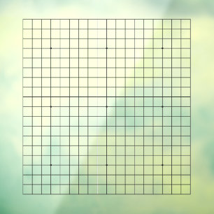 19x19 Goban Transparant  Cling Decal