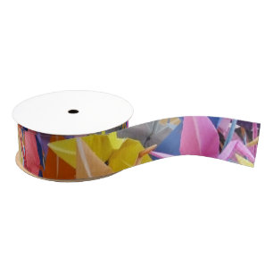 1.000 Origami Paper Cranes Photo Ribbon Grosgrain Lint