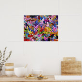 1.000 Origami Paper Cranes Poster (Keuken)