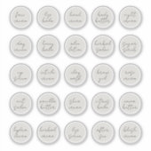 1.14" Witte  Cosmetische Jar Cream Balm Sticker (Voorkant)
