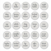 1.14" Witte Cosmetische Jar Cream Balm Sticker (Voorkant)