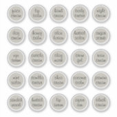 1,14" zilverberk mini cosmetica potje aanpasbaar sticker (Voorkant)