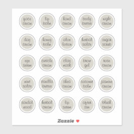 1,14" zilverberk mini cosmetica potje aanpasbaar sticker