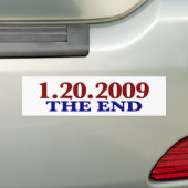 1-20-2009 Het Einde Bumpersticker (Op auto)
