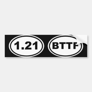 1.21 Gigawatt?! (Extra ondoorzichtige editie) Bumpersticker