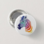 1,25-inch badge - RegenboogZebra Ronde Button 3,2 Cm (Voorkant /achterkant)