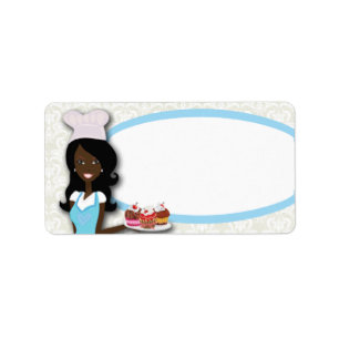 1,25 "x2,75" Afro-Amerikaans adreslabel Etiket